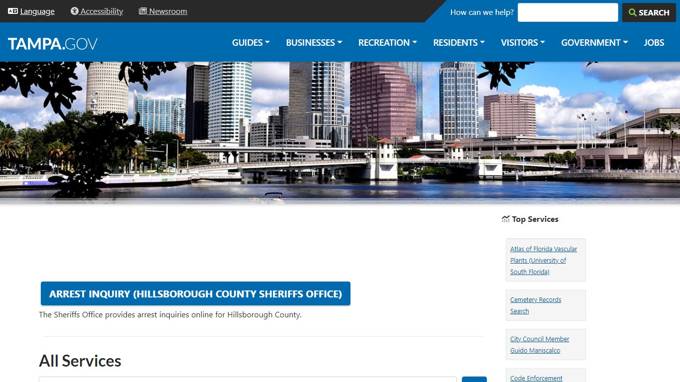 Arrest Inquiry (Hillsborough County Sheriffs Office)